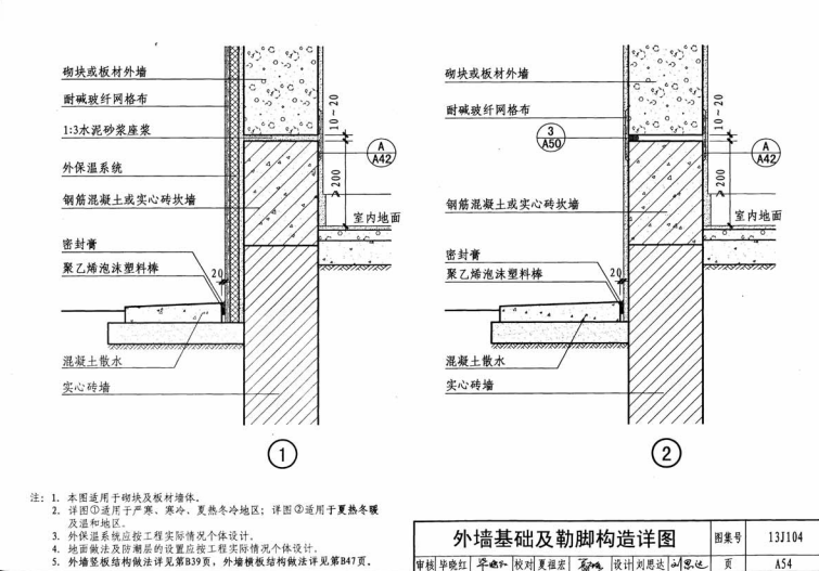 alc外墙板勒脚构造做法