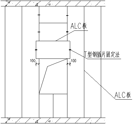 蒸压加气混凝土板(alc板)门洞小于1200处理示意图